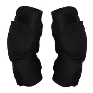 Braceras STORM Raccoon de color negro, diseñadas para protección de antebrazo, brazo y codo del arquero con ajuste de velcro.