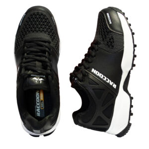 Botines KAIZEN Raccoon color azul marino (navy) o Negro con suela de caucho blanca y tapones, ideales para entrenamiento de campo.